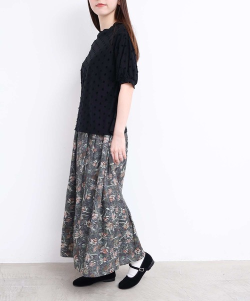 l'atelier du savon(アトリエドサボン)の「ベロアドット半袖T(Tシャツ/カットソー・レディース・アイボリー/ブラック・FREE)」の22枚目の写真
