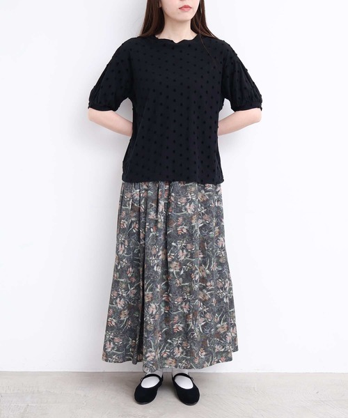 l'atelier du savon(アトリエドサボン)の「ベロアドット半袖T(Tシャツ/カットソー・レディース・アイボリー/ブラック・FREE)」の22枚目の写真