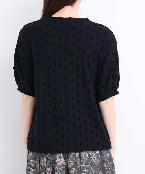 l'atelier du savon(アトリエドサボン)の「ベロアドット半袖T(Tシャツ/カットソー・レディース・アイボリー/ブラック・FREE)」の15枚目の写真