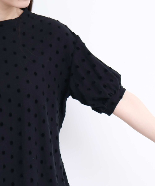 l'atelier du savon(アトリエドサボン)の「ベロアドット半袖T(Tシャツ/カットソー・レディース・アイボリー/ブラック・FREE)」の13枚目の写真