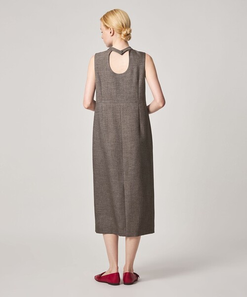 Steven Alan(スティーブンアラン)の「<Steven Alan>バック ホルターネック ノースリーブ ワンピース(ワンピース・レディース・ブラック/モカ・S/M)」の2枚目の写真