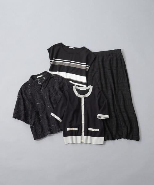 index（インデックス）の「フラワー刺繍シアーシャツ【洗濯機OK／イージーアイロン】（シャツ/ブラウス・レディース・ライトグレー/アイボリー/ブラック・00）」の22枚目の写真