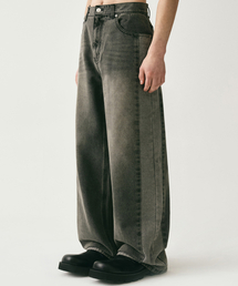 AVANDRESS（アバンドレス ）の「two-tone Wide Pants BLACK（デニムパンツ）」