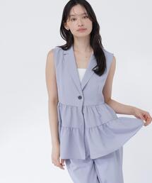 NATURAL BEAUTY BASIC | 【セットアップ可能】ペプラムジレブラウス(ベスト)