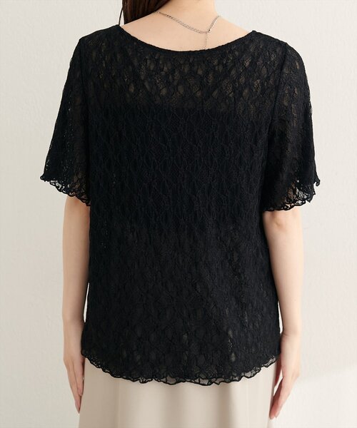 natural couture(ナチュラルクチュール)の「フレアスリーブリバーシブルレース(Tシャツ/カットソー・レディース・オフホワイト/グレー/ピンク/ブラック・FREE)」の16枚目の写真