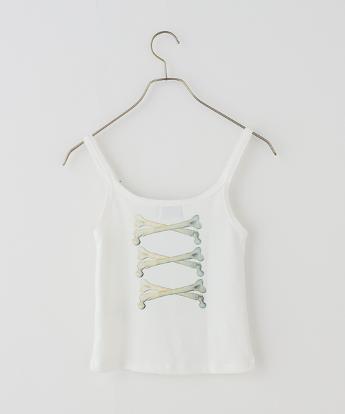 Oriens JOURNAL STANDARD(オリエンス ジャーナルスタンダード)の「【HOLECO/ホレコ】 Dango Camisole(LET ME GO)(キャミソール・レディース・ホワイト・FREE)」の3枚目の写真
