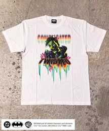 【BATMAN/バットマン】 THE JOKER COMPLICATED TWISTED グラフィックピグメントTシャツ グラフィックプリント ヴィンテージ加工 半袖 ユニセックス