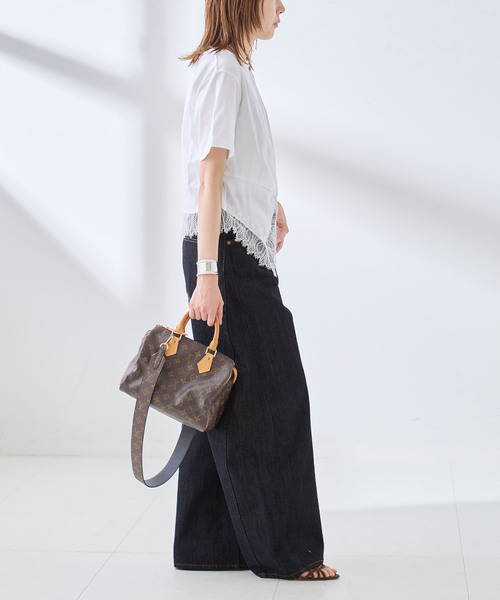 journal standard L'essage（ジャーナルスタンダードレサージュ）の「バレルワイドデニムパンツ（デニムパンツ・レディース・ネイビー/ブルー・38/36）」の5枚目の写真