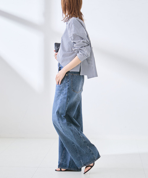 journal standard L'essage（ジャーナルスタンダードレサージュ）の「バレルワイドデニムパンツ（デニムパンツ・レディース・ネイビー/ブルー・38/36）」の10枚目の写真
