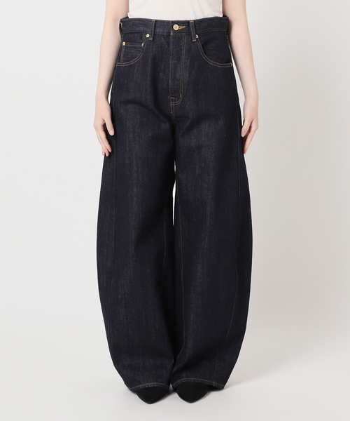 journal standard L'essage（ジャーナルスタンダードレサージュ）の「バレルワイドデニムパンツ（デニムパンツ・レディース・ネイビー/ブルー・38/36）」の12枚目の写真