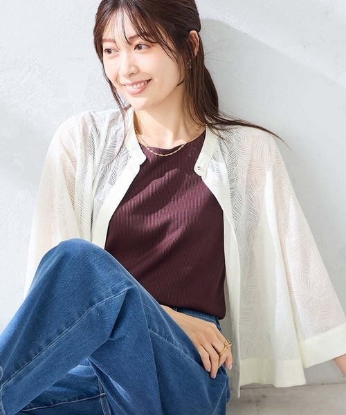 a.v.v(アーヴェヴェ)の「レースブラウス(シャツ/ブラウス・レディース・マスタード/アイボリー・38/40)」の2枚目の写真