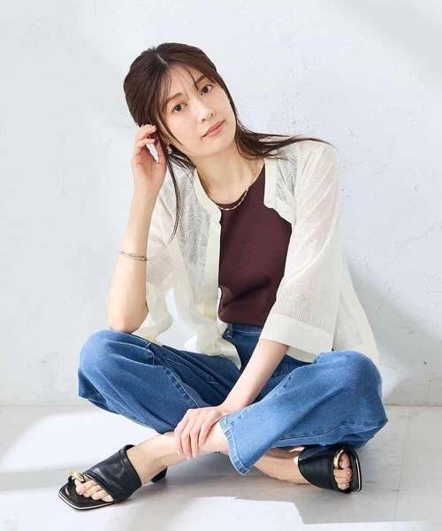a.v.v(アーヴェヴェ)の「レースブラウス(シャツ/ブラウス・レディース・マスタード/アイボリー・38/40)」の20枚目の写真