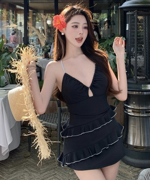 STYLEMIXER タックワンピーススイムウェアMサイズ 水着 STYLEMIXER