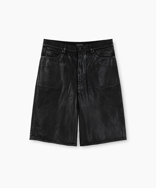 LAD MUSICIAN(ラッドミュージシャン)の「11.5oz COATING DENIM SHORT PANTS(デニムパンツ・メンズ・ブラック・46/44/42)」の1枚目の写真