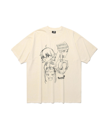 NICE GHOST CLUB（ナイスゴーストクラブ）の「GHOST ANGELS HEAD SKETCH PIGMENT BIGBIG TEE_WHITE(NG2FMFT589A)（Tシャツ/カットソー）」