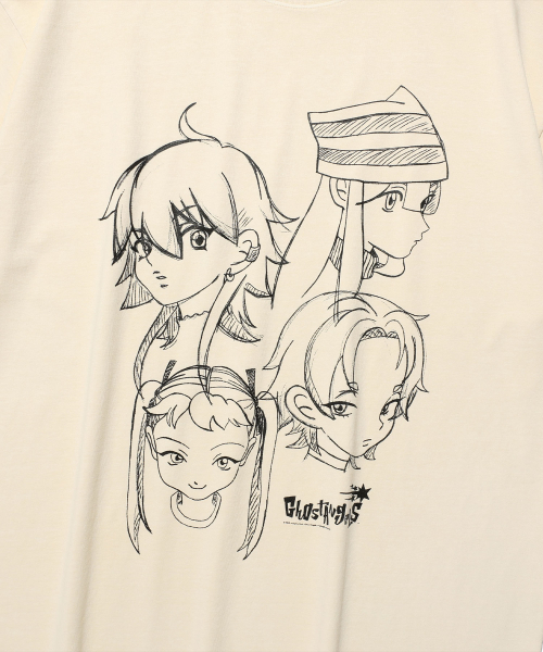 NICE GHOST CLUB(ナイスゴーストクラブ)の「GHOST ANGELS HEAD SKETCH PIGMENT BIGBIG TEE_WHITE(NG2FMFT589A)(Tシャツ/カットソー・レディース・ホワイト・SMALL/MEDIUM)」の4枚目の写真