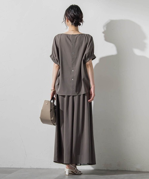 LAUTREAMONT(ロートレアモン)の「【晴れ軽】撥水シアーブラウス≪セット着用可≫(シャツ/ブラウス・レディース・カーキ/グリーン系その他/ブラック・9号)」の9枚目の写真