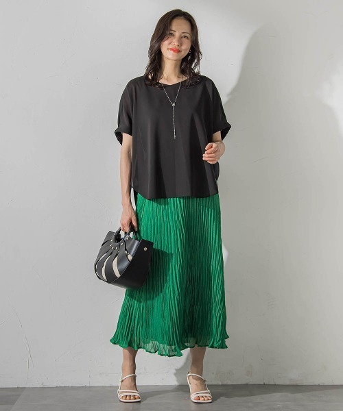 LAUTREAMONT(ロートレアモン)の「【晴れ軽】撥水シアーブラウス≪セット着用可≫(シャツ/ブラウス・レディース・カーキ/グリーン系その他/ブラック・9号)」の21枚目の写真