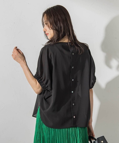 LAUTREAMONT(ロートレアモン)の「【晴れ軽】撥水シアーブラウス≪セット着用可≫(シャツ/ブラウス・レディース・カーキ/グリーン系その他/ブラック・9号)」の17枚目の写真