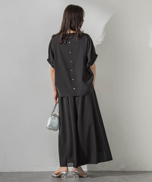 LAUTREAMONT(ロートレアモン)の「【晴れ軽】撥水シアーブラウス≪セット着用可≫(シャツ/ブラウス・レディース・カーキ/グリーン系その他/ブラック・9号)」の20枚目の写真