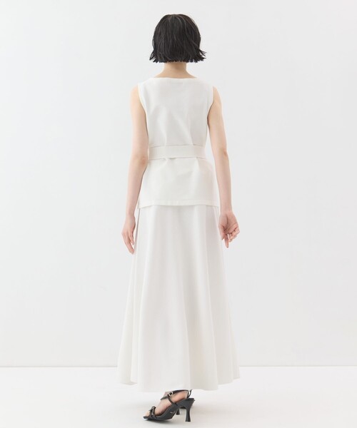 WRAPINKNOT(ラッピンノット)の「【WRAPINKNOTラッピンノット】《STUDIOUS別注》knit long flare skirt/ニットロングフレアスカート(スカート・レディース・ブラック/ホワイト・1/0)」の4枚目の写真