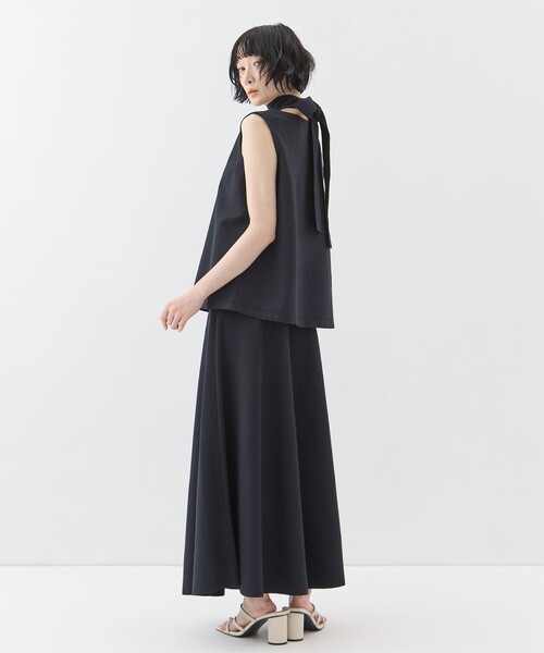 WRAPINKNOT(ラッピンノット)の「【WRAPINKNOTラッピンノット】《STUDIOUS別注》knit long flare skirt/ニットロングフレアスカート(スカート・レディース・ブラック/ホワイト・1/0)」の10枚目の写真
