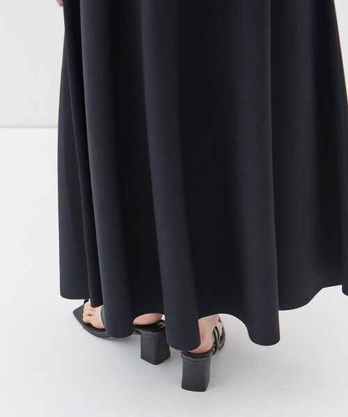 WRAPINKNOT(ラッピンノット)の「【WRAPINKNOTラッピンノット】《STUDIOUS別注》knit long flare skirt/ニットロングフレアスカート(スカート・レディース・ブラック/ホワイト・1/0)」の15枚目の写真