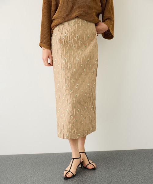 ROPE'(ロペ)の「ジャガードタイトスカート/セットアップ対応・イージーケア(スカート・レディース・ブラック/ベージュ・38/36)」の10枚目の写真