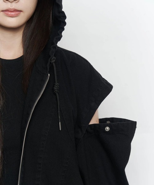 POOLDE(プールデ)の「SWITCH DENIM JACKET(デニムジャケット・レディース・ブルー/ブラック・FREE)」の17枚目の写真