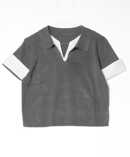 Leisure Polo Knit Tops — поло с коротким рукавом