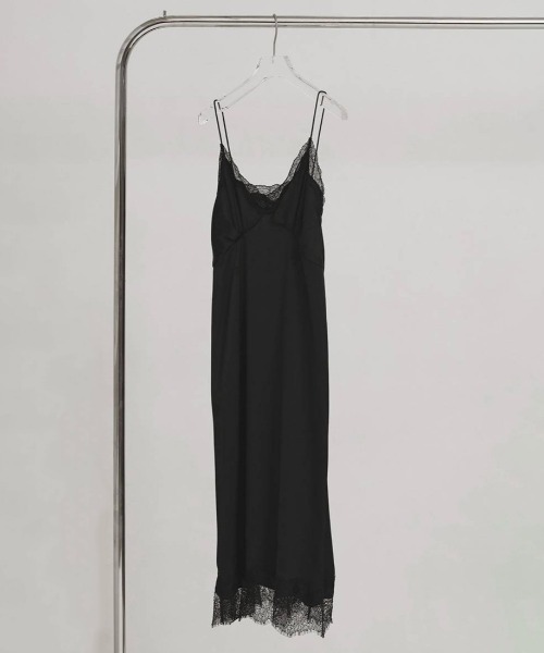 TODAYFUL（トゥデイフル）の「[TODAYFUL/トゥデイフル] サテンレース キャミワンピース（ワンピース・レディース・アイボリー/ブラック・36）」の13枚目の写真