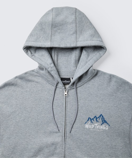 WILD THINGS(ワイルドシングス)の「ワイルドマウンテン スウェットジップパーカー|WILD MOUNTAIN SWEAT ZIP PARKA(パーカー・メンズ・ブラック/ネイビー/グレー/カーキ・M/S/XL/L)」の16枚目の写真