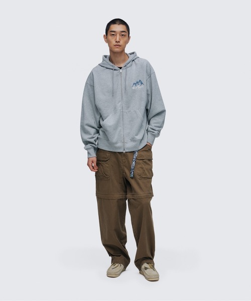 WILD THINGS(ワイルドシングス)の「ワイルドマウンテン スウェットジップパーカー|WILD MOUNTAIN SWEAT ZIP PARKA(パーカー・メンズ・ブラック/ネイビー/グレー/カーキ・M/S/XL/L)」の7枚目の写真