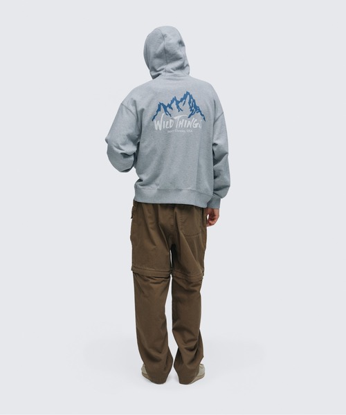 WILD THINGS(ワイルドシングス)の「ワイルドマウンテン スウェットジップパーカー|WILD MOUNTAIN SWEAT ZIP PARKA(パーカー・メンズ・ブラック/ネイビー/グレー/カーキ・M/S/XL/L)」の9枚目の写真
