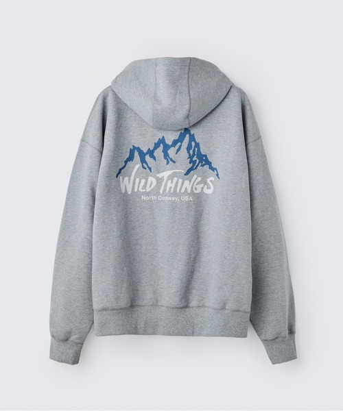 WILD THINGS(ワイルドシングス)の「ワイルドマウンテン スウェットジップパーカー|WILD MOUNTAIN SWEAT ZIP PARKA(パーカー・メンズ・ブラック/ネイビー/グレー/カーキ・M/S/XL/L)」の14枚目の写真