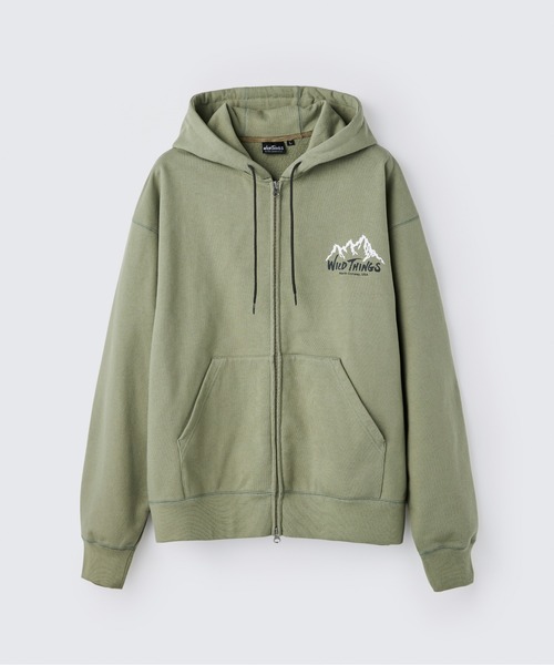 WILD THINGS(ワイルドシングス)の「ワイルドマウンテン スウェットジップパーカー|WILD MOUNTAIN SWEAT ZIP PARKA(パーカー・メンズ・ブラック/ネイビー/グレー/カーキ・M/S/XL/L)」の17枚目の写真