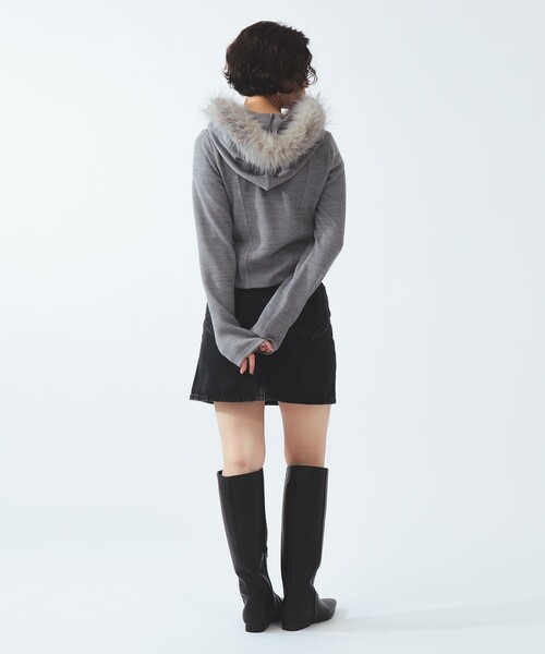 Ray BEAMS（レイビームス）の「Lee / STANDARD WARDROBE デニム ミニスカート（デニムスカート・レディース・ブルー系その他/ブラック・X-SMALL/SMALL）」の5枚目の写真