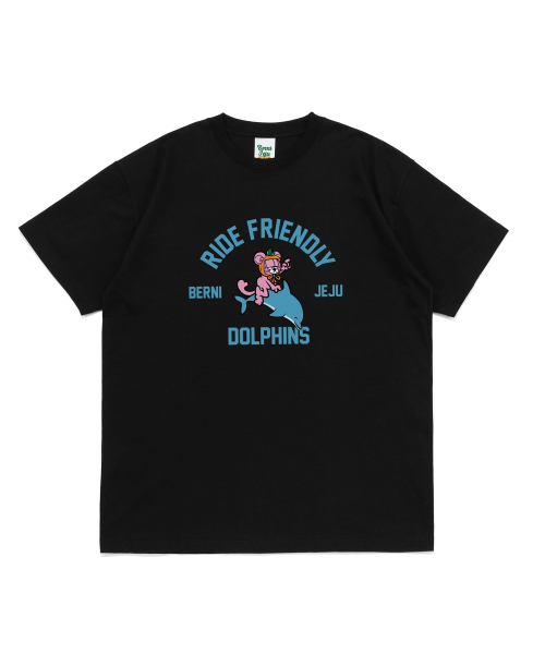 BERNI(ベルニ)の「ジェジュライドドルフィン半袖Tシャツ(ブラック)(Tシャツ/カットソー・レディース・その他・2XL/LARGE/X-LARGE/MEDIUM/SMALL)」の1枚目の写真