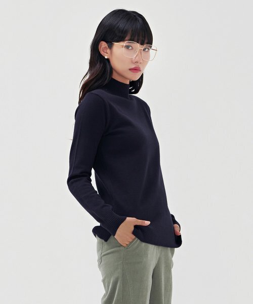 CHASECULT（チェイスカルト）の「レディース ハーフタートルセーター-BGZG5204E04（ニット/セーター・レディース・ネイビー・85/90）」の3枚目の写真
