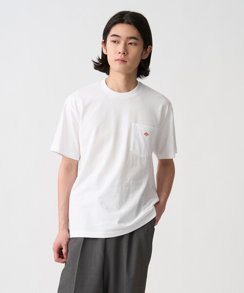 DANTON(ダントン)の「Men's Short Sleeve Pocket T-Shirt(Tシャツ/カットソー・メンズ・ダークグリーン/ダークグレー/ブラウン/ブラック/パープル/ホワイト/ホワイト系その他・M/S/L/XL/XXL)」の2枚目の写真