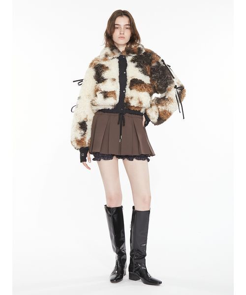 SORIN（ソリン　）の「Synthetic Fur Ribbon Blouson / シンセティックファーリボンブルゾン（ブルゾン・レディース・オフホワイト/ダークグレー/アニマル・38）」の13枚目の写真