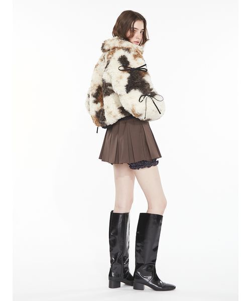 SORIN（ソリン　）の「Synthetic Fur Ribbon Blouson / シンセティックファーリボンブルゾン（ブルゾン・レディース・オフホワイト/ダークグレー/アニマル・38）」の15枚目の写真