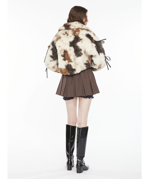 SORIN（ソリン　）の「Synthetic Fur Ribbon Blouson / シンセティックファーリボンブルゾン（ブルゾン・レディース・オフホワイト/ダークグレー/アニマル・38）」の16枚目の写真