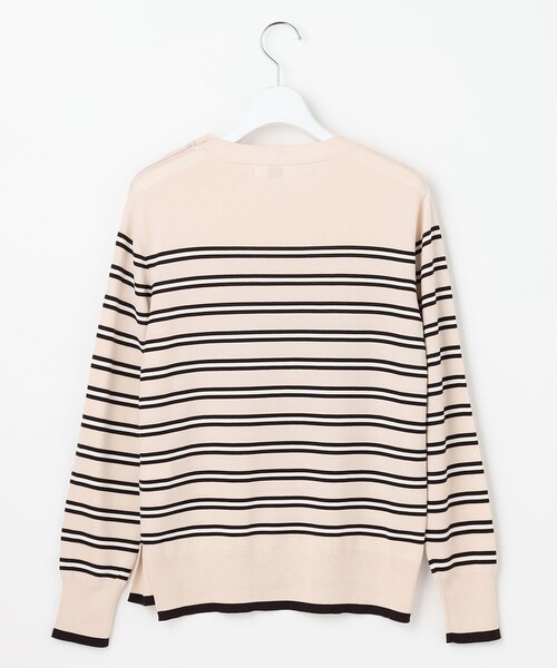 J.PRESS Ladies(J.プレス レディス)の「SILKY WOOL ボーダー ニット(ニット/セーター・レディース・ベージュ系1・SMALL)」の7枚目の写真