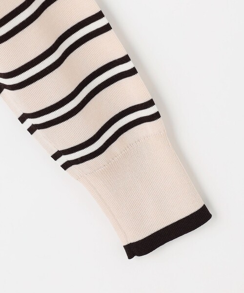 J.PRESS Ladies(J.プレス レディス)の「SILKY WOOL ボーダー ニット(ニット/セーター・レディース・ベージュ系1・SMALL)」の9枚目の写真