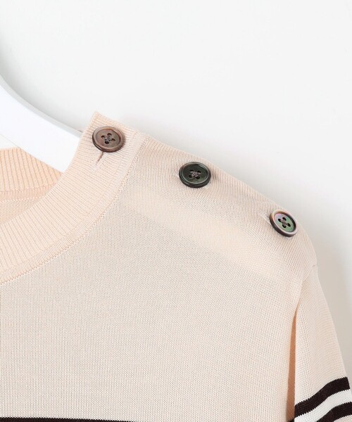 J.PRESS Ladies(J.プレス レディス)の「SILKY WOOL ボーダー ニット(ニット/セーター・レディース・ベージュ系1・SMALL)」の11枚目の写真