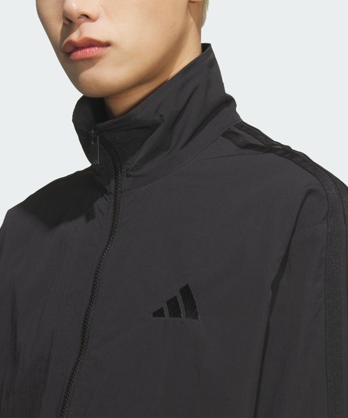 adidas（アディダス）の「スタジアム ライト ツイル ルーズフィット トラックジャケット / ジャージ / アディダス adidas（ジャージ・メンズ・ブラック×ブラック・XX-LARGE/3XL/LARGE/MEDIUM/SMALL/X-LARGE/X-SMALL）」の5枚目の写真