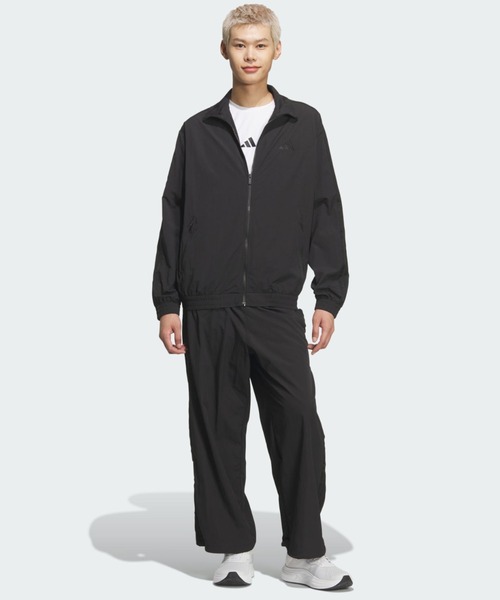 adidas（アディダス）の「スタジアム ライト ツイル ルーズフィット トラックジャケット / ジャージ / アディダス adidas（ジャージ・メンズ・ブラック×ブラック・XX-LARGE/3XL/LARGE/MEDIUM/SMALL/X-LARGE/X-SMALL）」の3枚目の写真