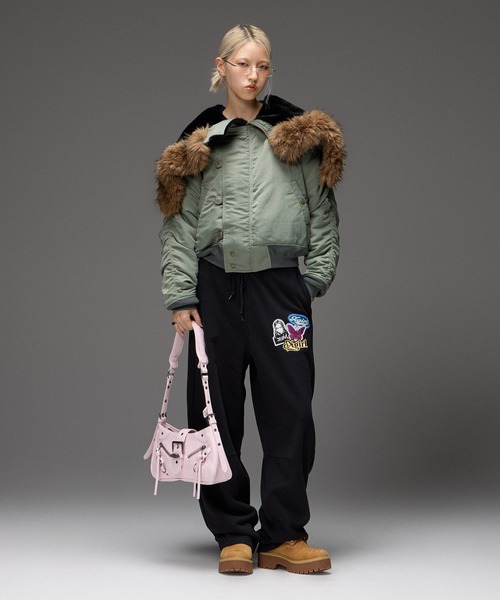 X-girl(エックスガール)の「ZIP AND BELT FAUX LEATHER BAG(ショルダーバッグ・レディース・ブラック/ブラウン/ピンク・ONE SIZE)」の22枚目の写真