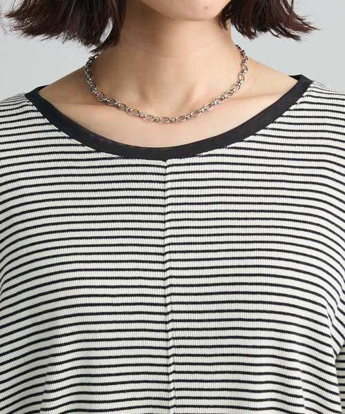 Green Parks(グリーンパークス)の「袖チュールリブプルオーバーⅡ【WEB限定カラーあり】(Tシャツ/カットソー・レディース・アイボリー/その他7/ボルドー/サックスブルー/チャコールグレー/ブラック・FREE)」の21枚目の写真
